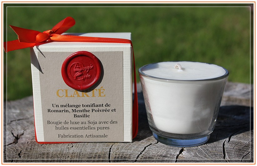 Bougie huiles essentielles Clarté de bougie Créa  +  concours  + Code promo