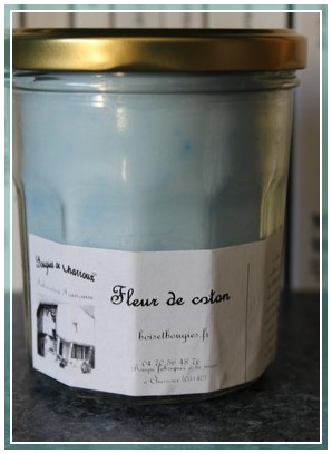 Fleur de coton des bougies de Charroux