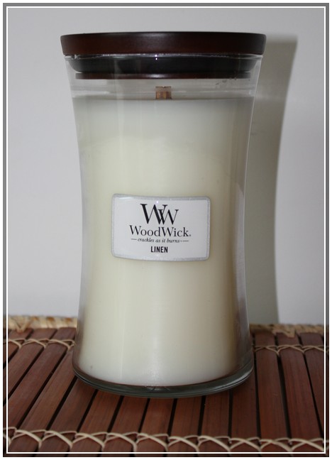 Bougie Linen de Woodwick